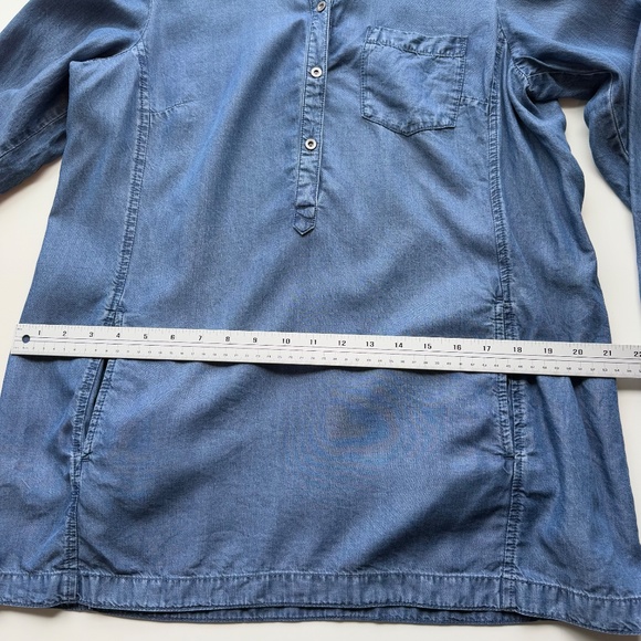 J. Jill Chambray Denim Tunic Blue Size M - Picture 12 of 13